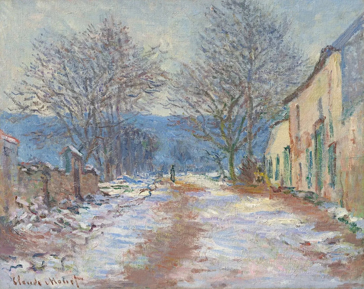 เอฟเฟกต์หิมะใน Limetz W1056 - Claude Monet