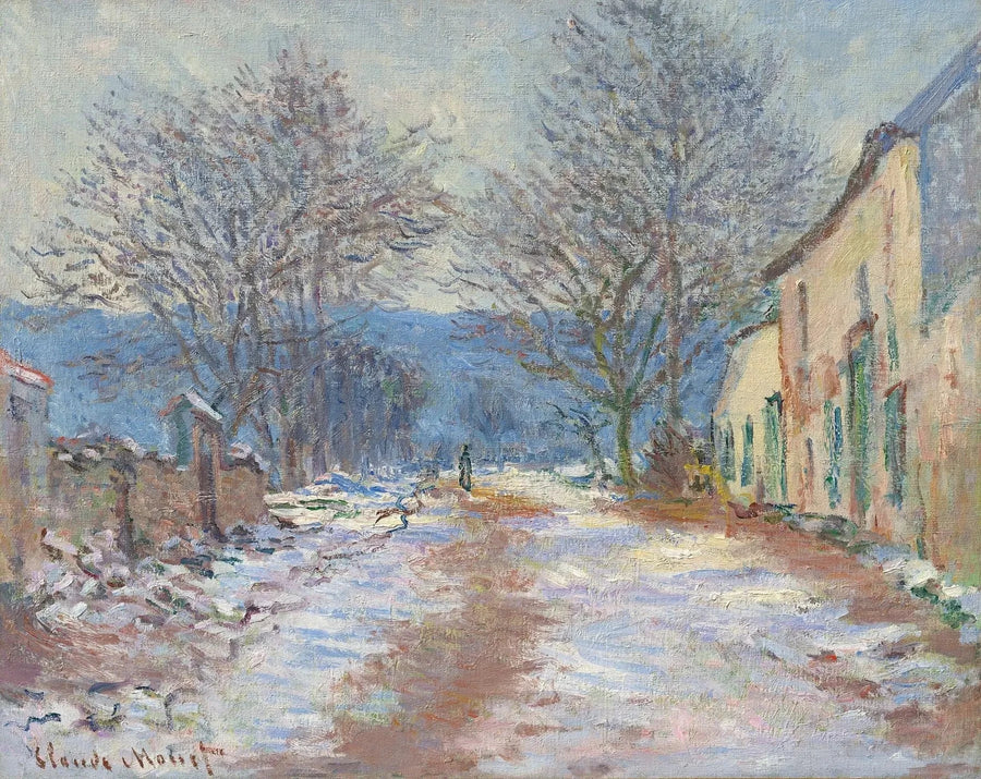 เอฟเฟกต์หิมะใน Limetz W1056 - Claude Monet