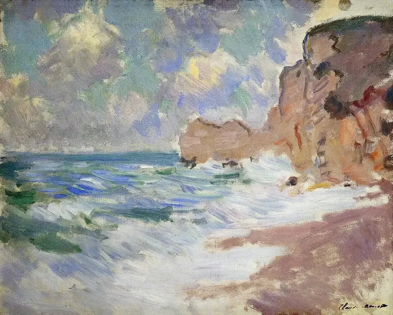 เอฟเฟกต์คลื่นใน Étretat W827a - Claude Monet