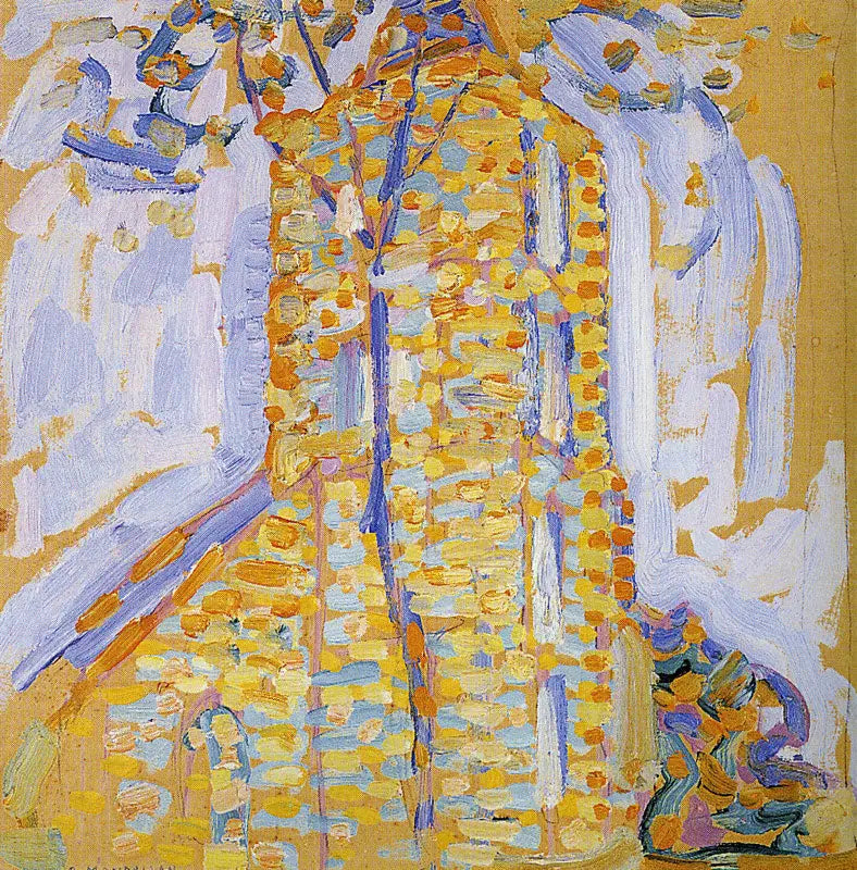 Reproduction du tableau « Église à Domburg - Piet Mondrian » par Alpha Reproduction en peinture à l’huile