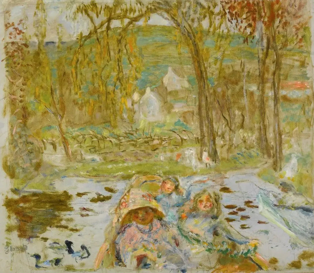En barque - Pierre Bonnard image 1 copie peinte à la main à l’huile