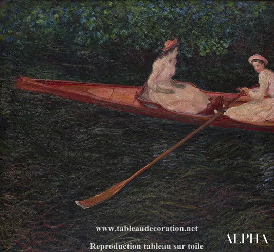 En canot sur l'Epte - Tableau Monet - Reproductions de tableaux et peintures haut de gamme