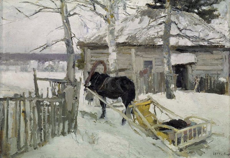 En hiver - Konstantin Korovin image 1 reproduction artisanale de tableau