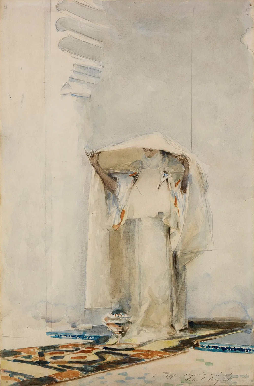 Encenser le voile - John Singer Sargent image 1 reproduction de peinture à l’huile