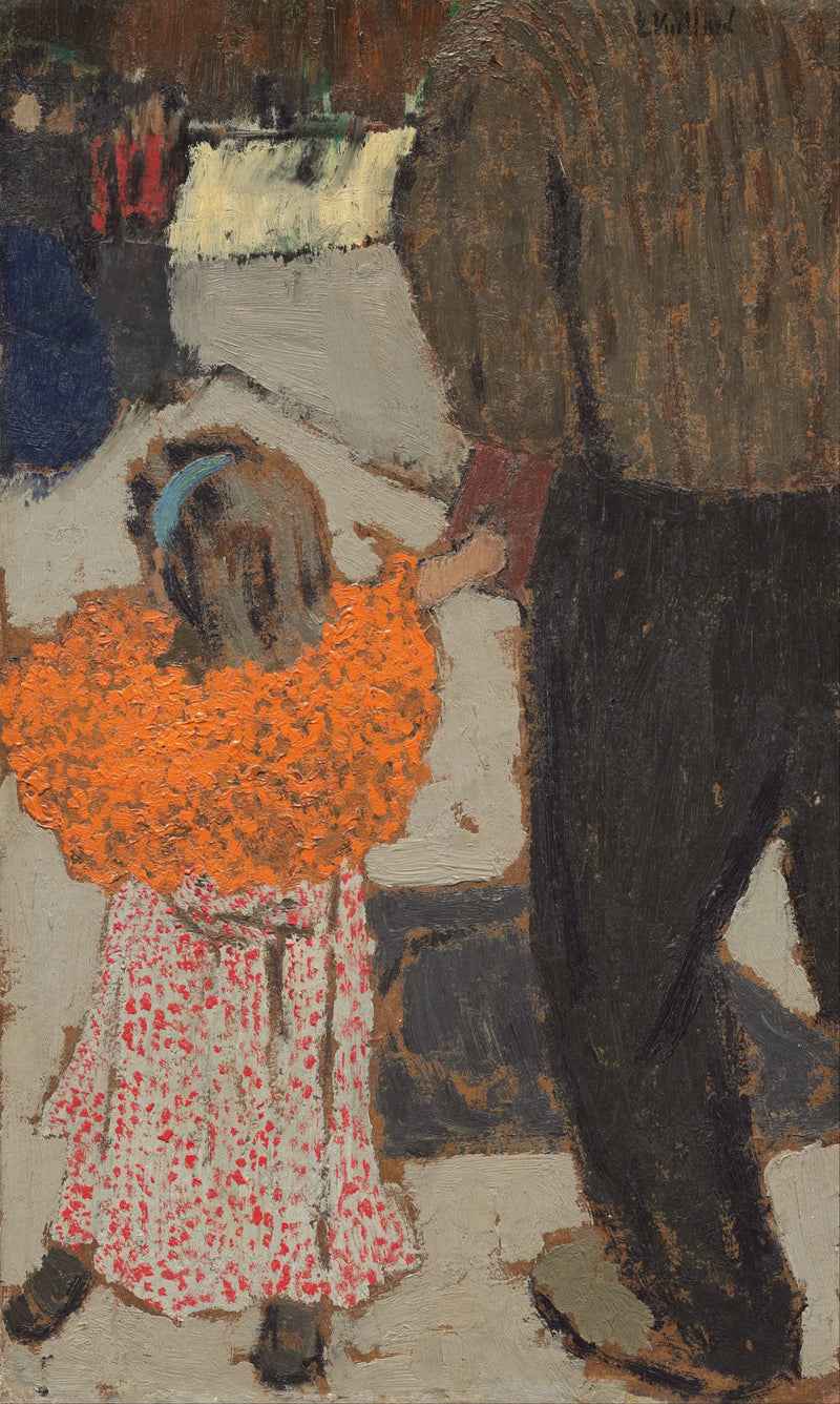 เด็กหญิงสวมผ้าพันคอสีแดง - Édouard Vuillard