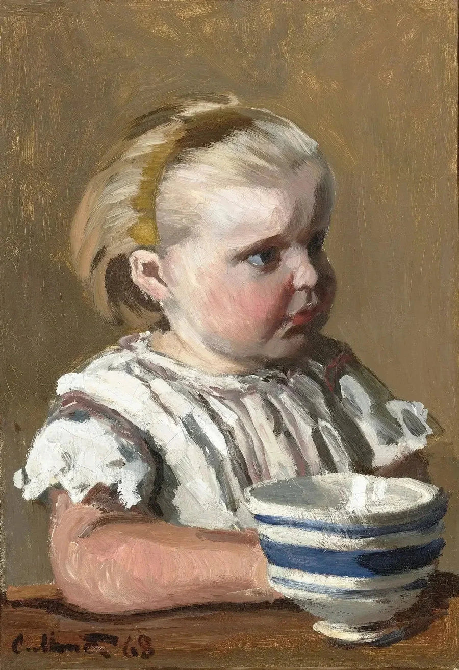 The Child with the Cup ภาพเหมือนของ Jean Monet W131 - Claude Monet