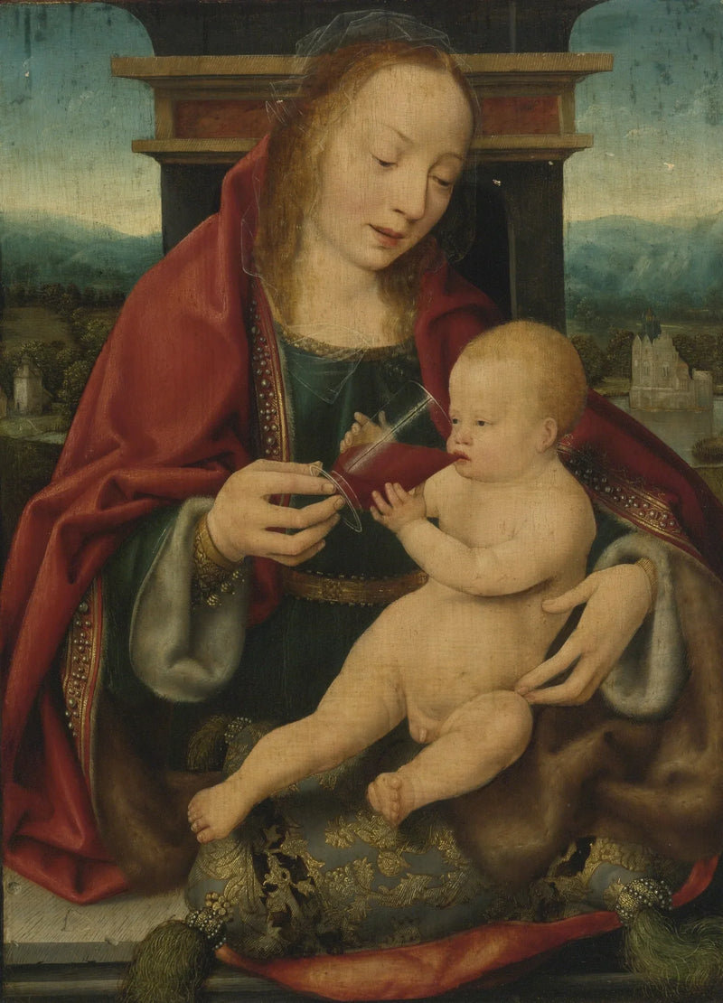 เด็กหญิงบริสุทธิ์และนักดื่มไวน์ - Joos van Cleve