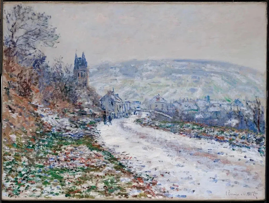 ทางเข้าหมู่บ้าน Vétheuil ฤดูหนาว W509 - Claude Monet