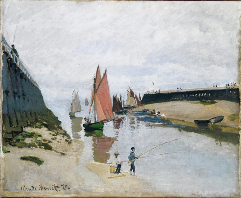 ทางเข้าท่าเรือ Trouville W154 - Claude Monet