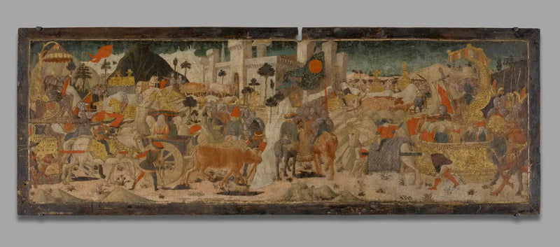 การเข้าสู่กรุงโรมอย่างยิ่งใหญ่ของ Titus และ Vespasien - Paolo Uccello