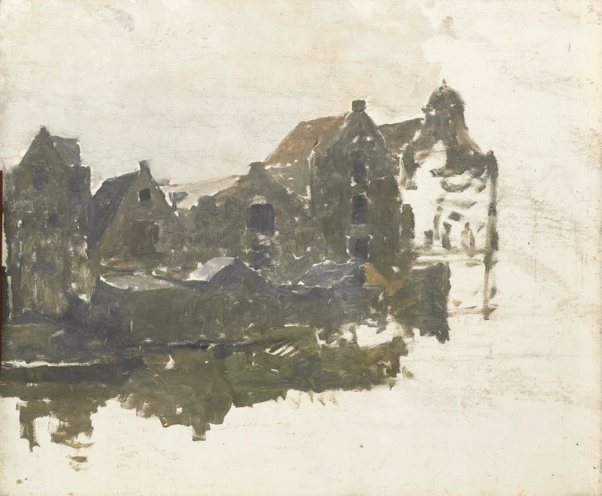 Entrepôts au Teertuinen sur Prinseneiland à Amsterdam. - George Hendrik Breitner