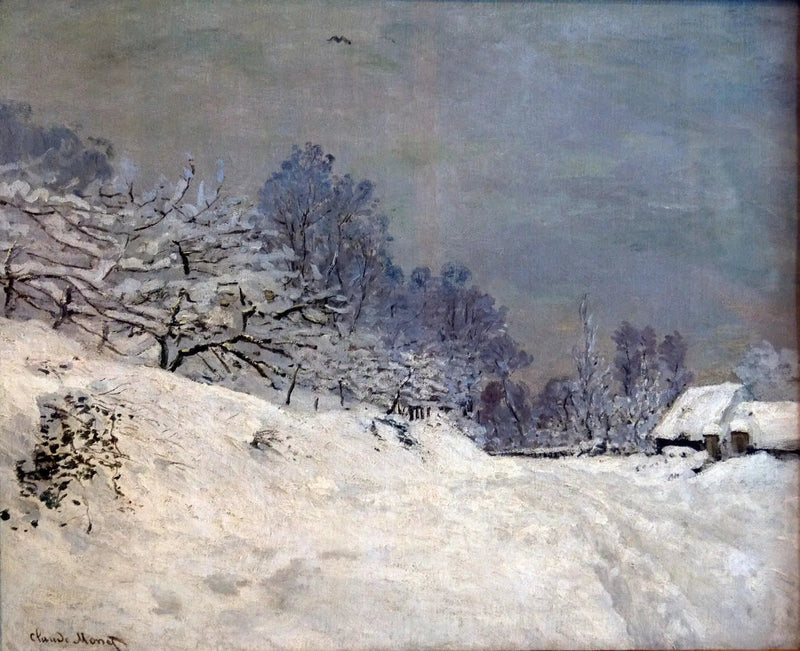 บริเวณใกล้ฮงเฟลอร์, หิมะ - Claude Monet