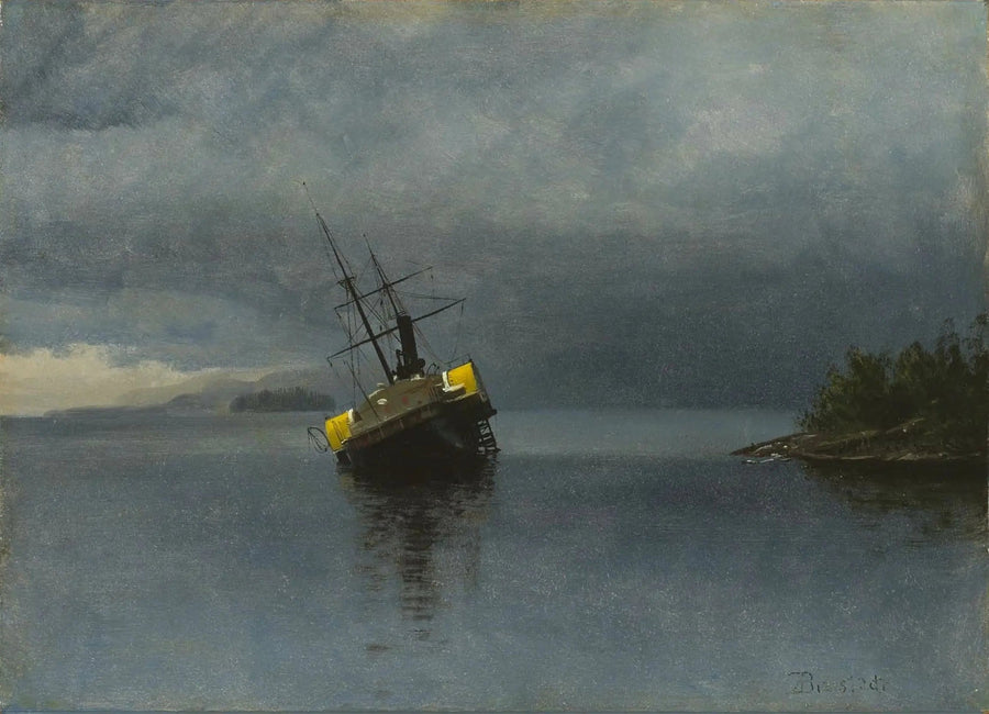 ซากเรือของ Ancon ในอ่าว Loring ที่อลาสกา - Albert Bierstadt