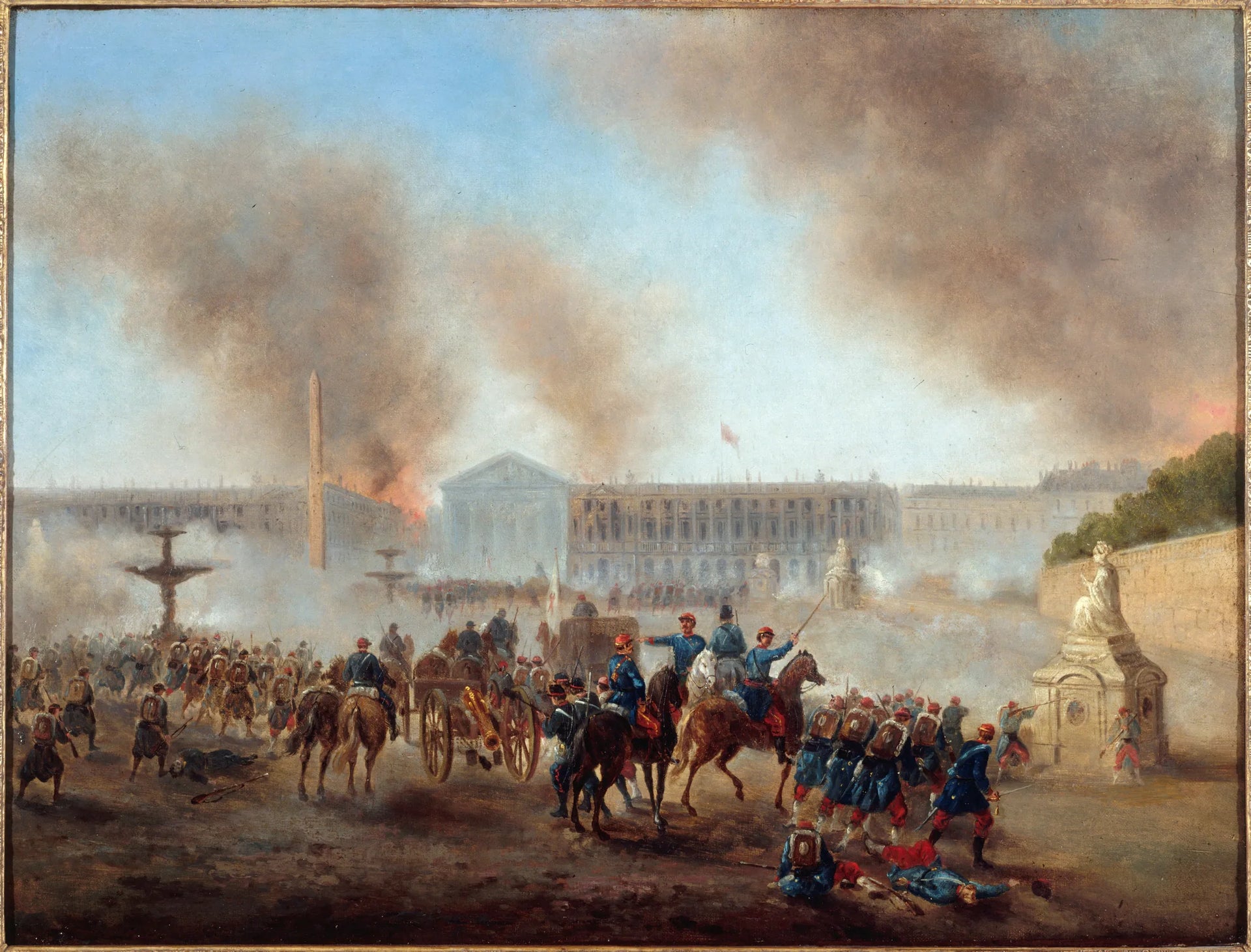 Épisode de la Commune, place de la Concorde - Gustave Boulanger image 1 copie de tableau peinte à la main