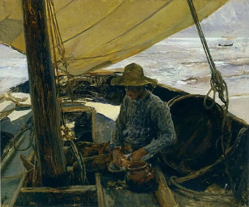 ปอกมันฝรั่ง - Joaquín Sorolla