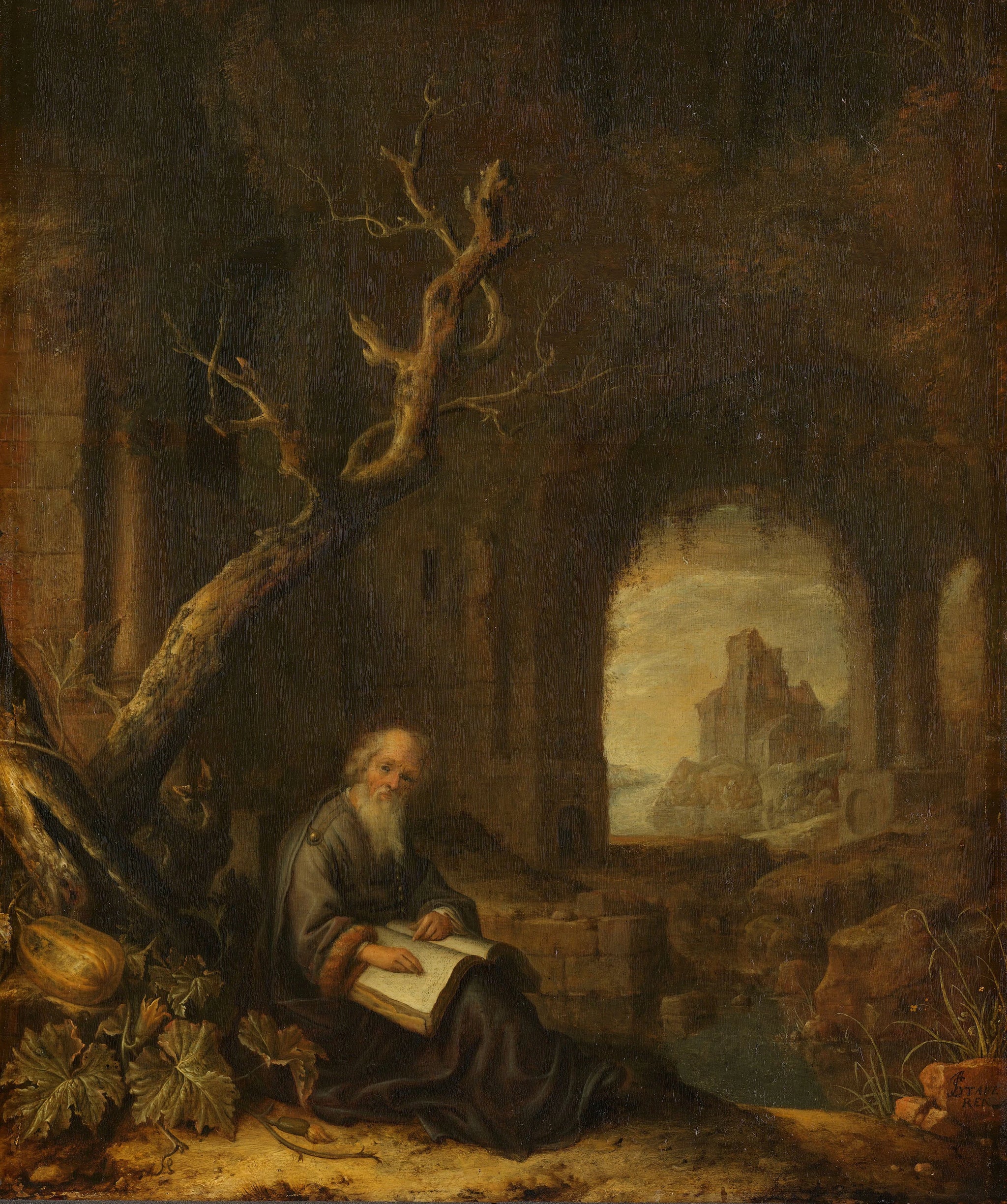 Un ermite en ruine - Jan Adriaensz. van Staveren