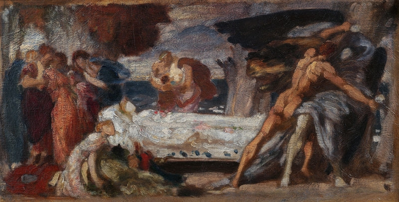 Esquisse en couleur pour « Hercule luttant contre la mort pour le corps d’Alceste » - Frederic Leighton - Alpha