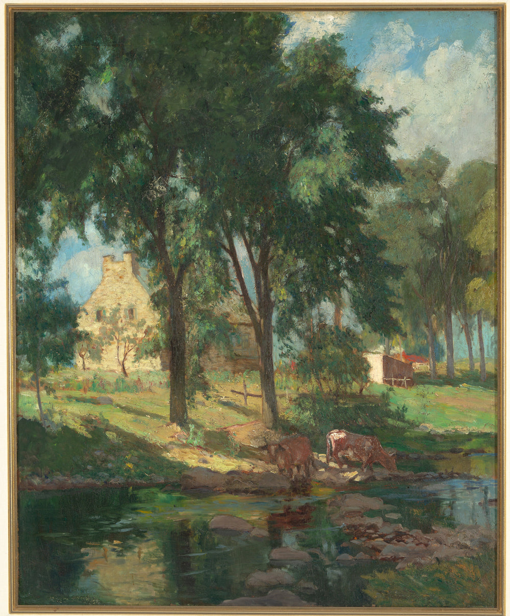 Été à Saint-Eustache - Maurice Galbraith Cullen image 1 reproduction d’œuvre d’art à l’huile