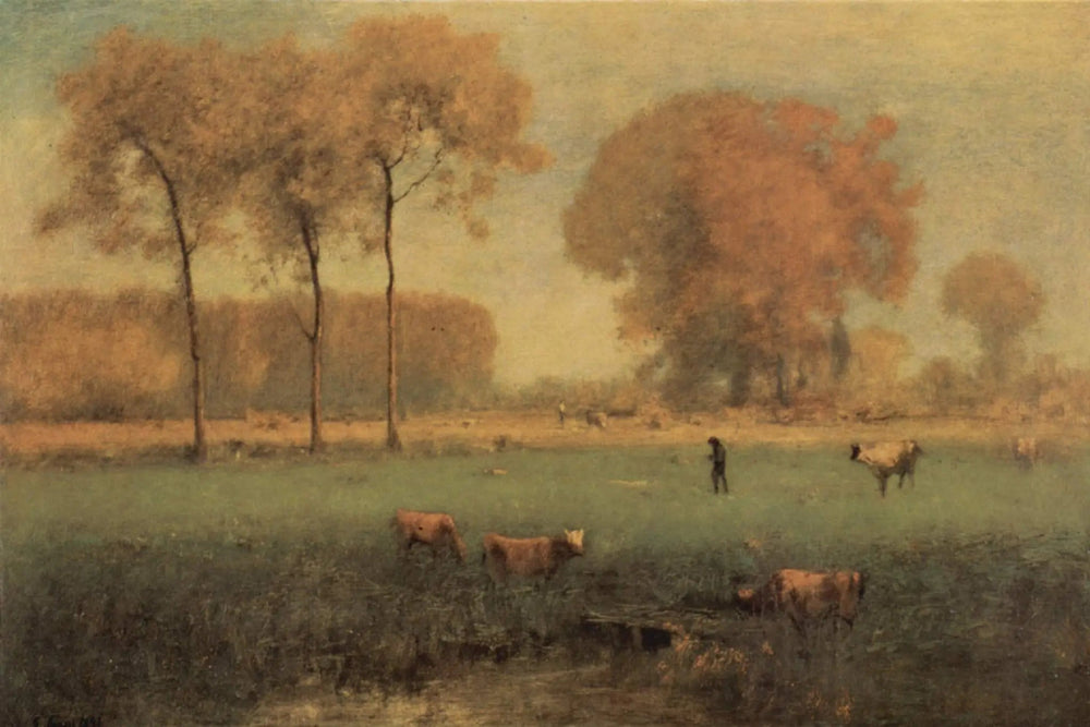 Été indien - George Inness image 1 copie peinte à la main à l’huile