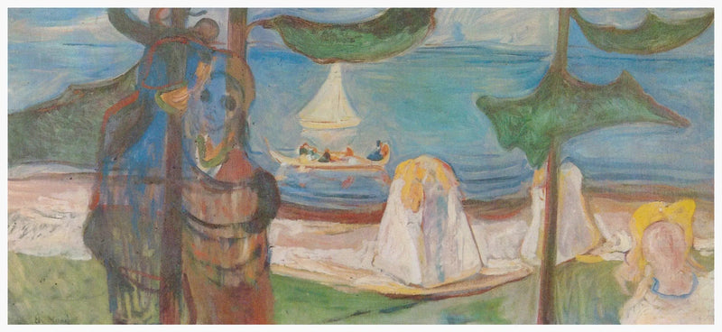 การกอดบนชายหาด (Frise Linde) - Edvard Munch