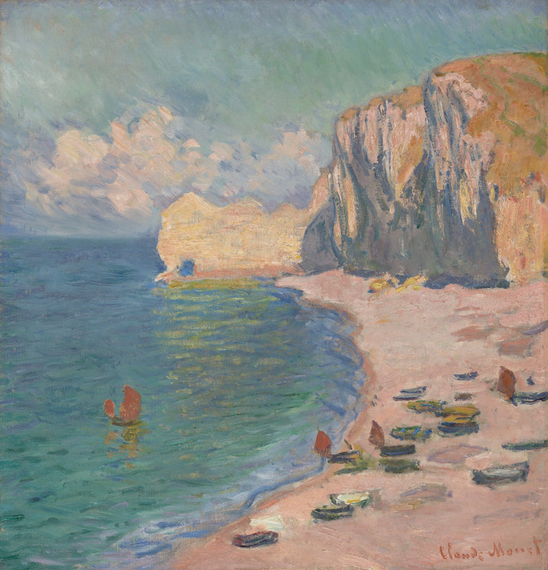 Étretat ชายหาดและหน้าผาของ Amont W1012 - Claude Monet