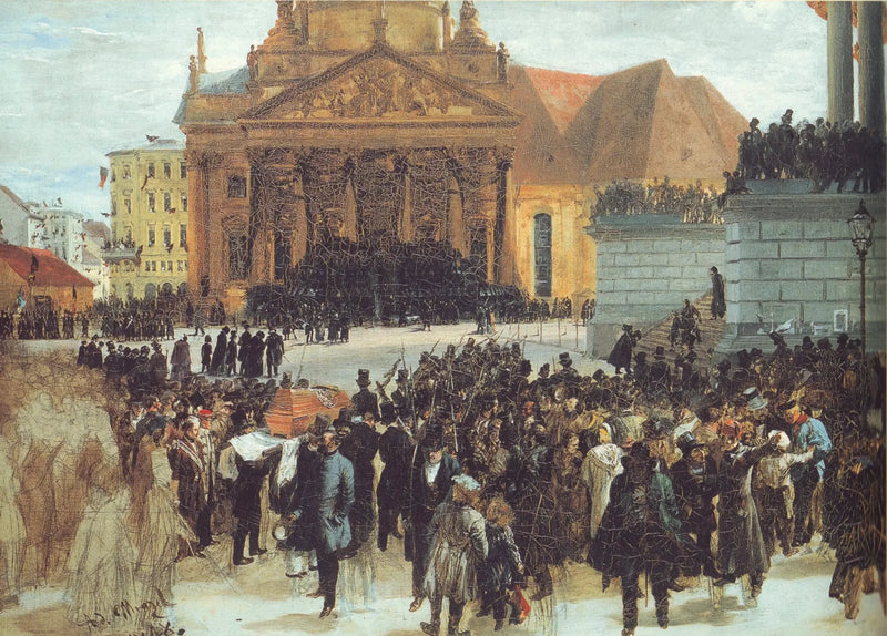 นิทรรศการศพเดือนมีนาคม - Adolph von Menzel