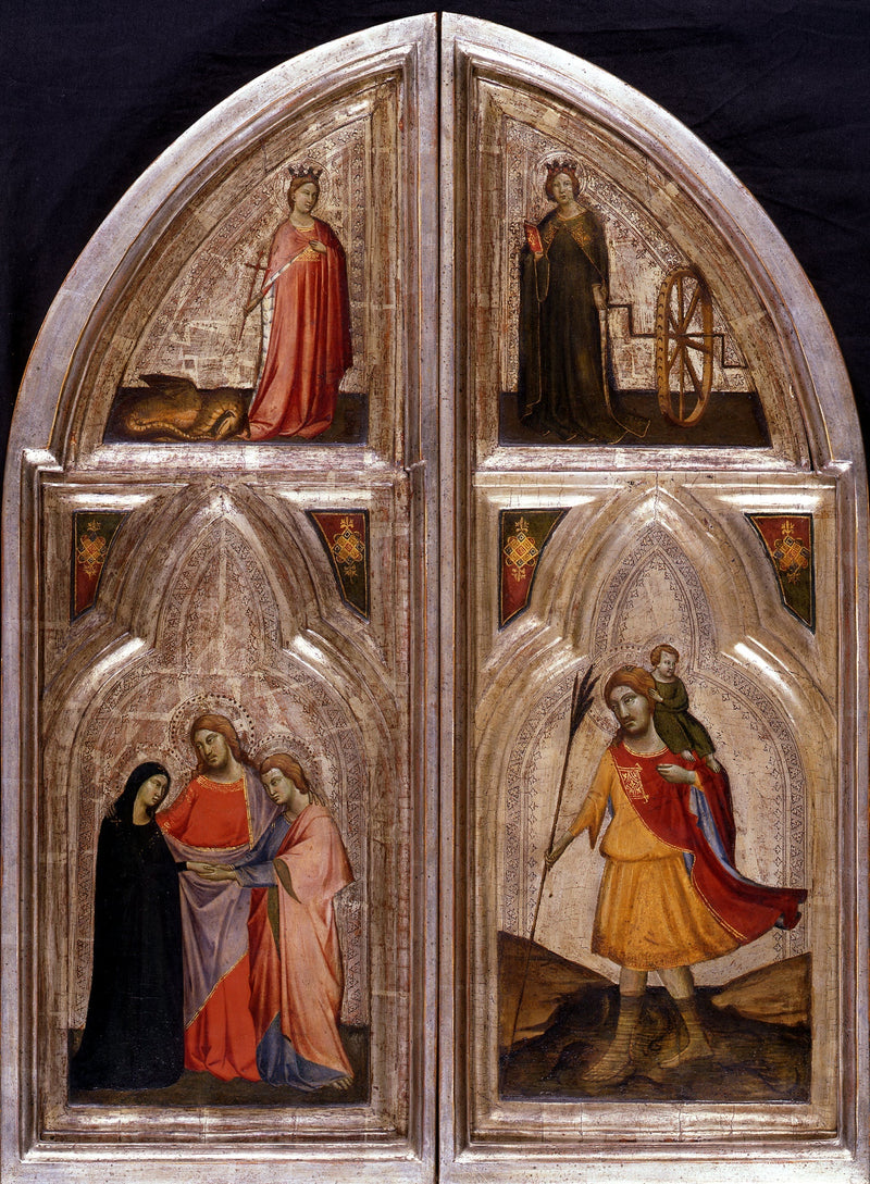 ภายนอกของบานหน้าต่างสามส่วน - Taddeo Gaddi