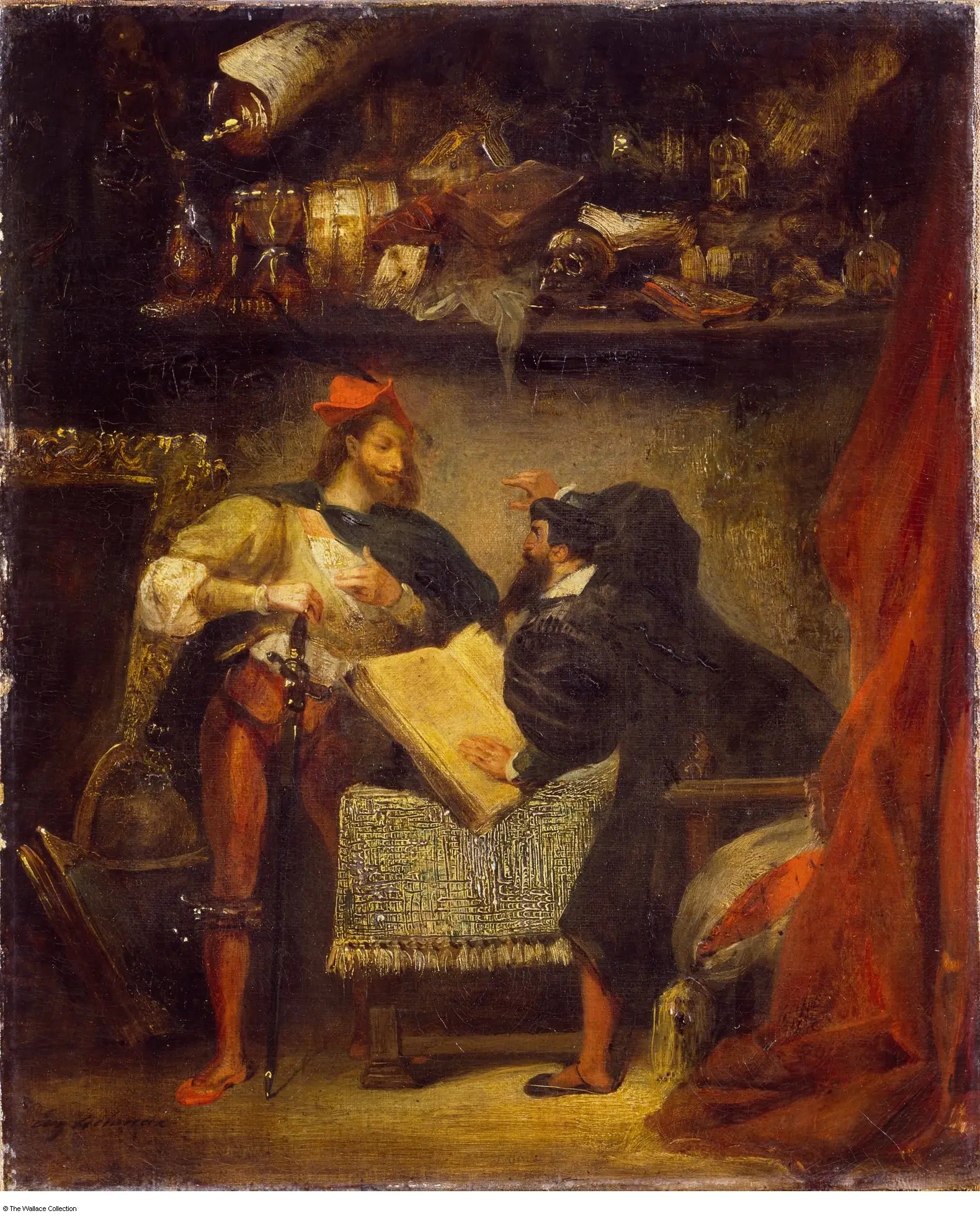 Faust et Méphistophélès - Eugène Delacroix image 2 tableau peint à l’huile sur toile