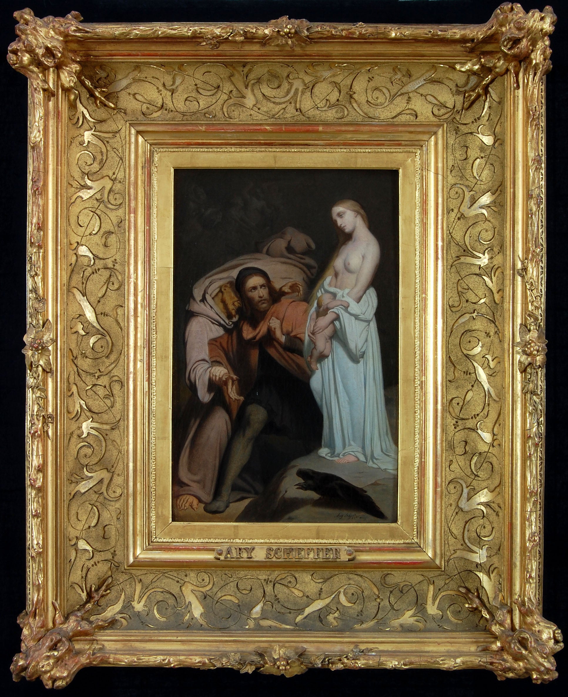 Faust in de Walpurgisnacht - Ary Scheffer image 1 tableau peint à l’huile sur toile