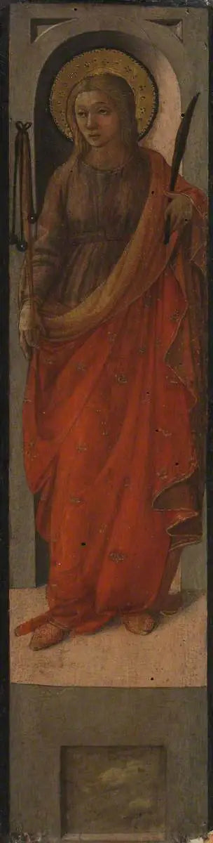 Female Saint with a Flail (Saint Walburga?) - Fra Filippo Lippi image 1 reproduction artisanale de tableau