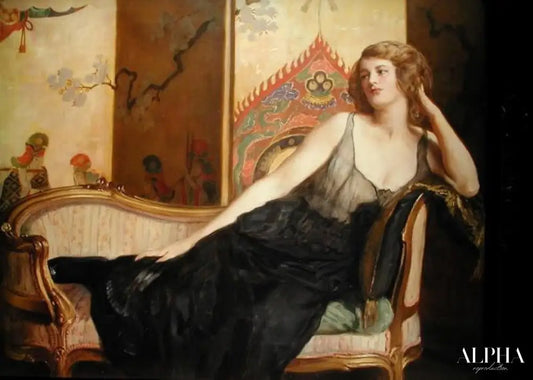 Femme allongée - John Collier Reproductions de tableaux à la peinture à l’huile