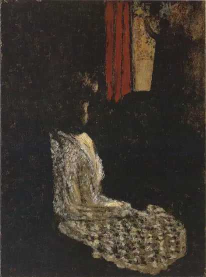 ผู้หญิงนั่งอยู่ในห้องมืด - Édouard Vuillard