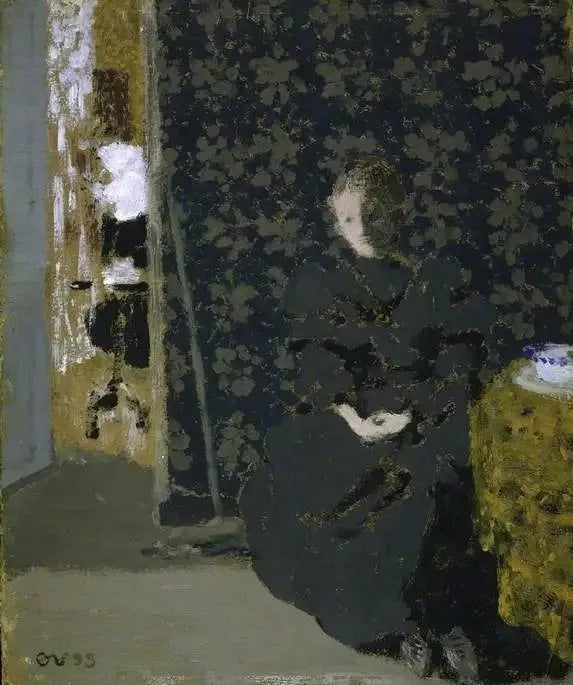 ผู้หญิงนั่ง: ถ้วยกาแฟ - Édouard Vuillard