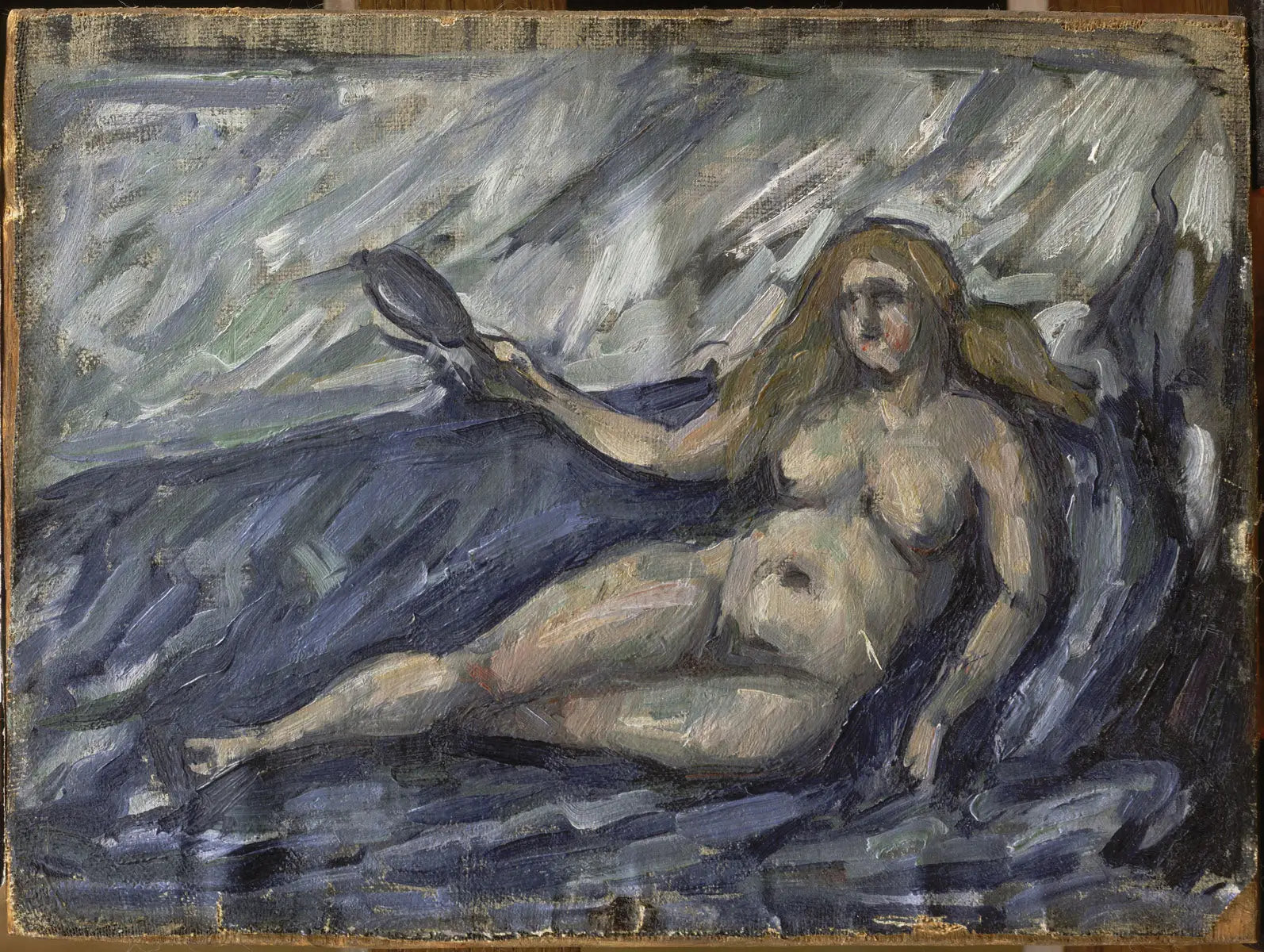 Femme au miroir - Paul Cézanne image 1 copie de tableau peinte à la main