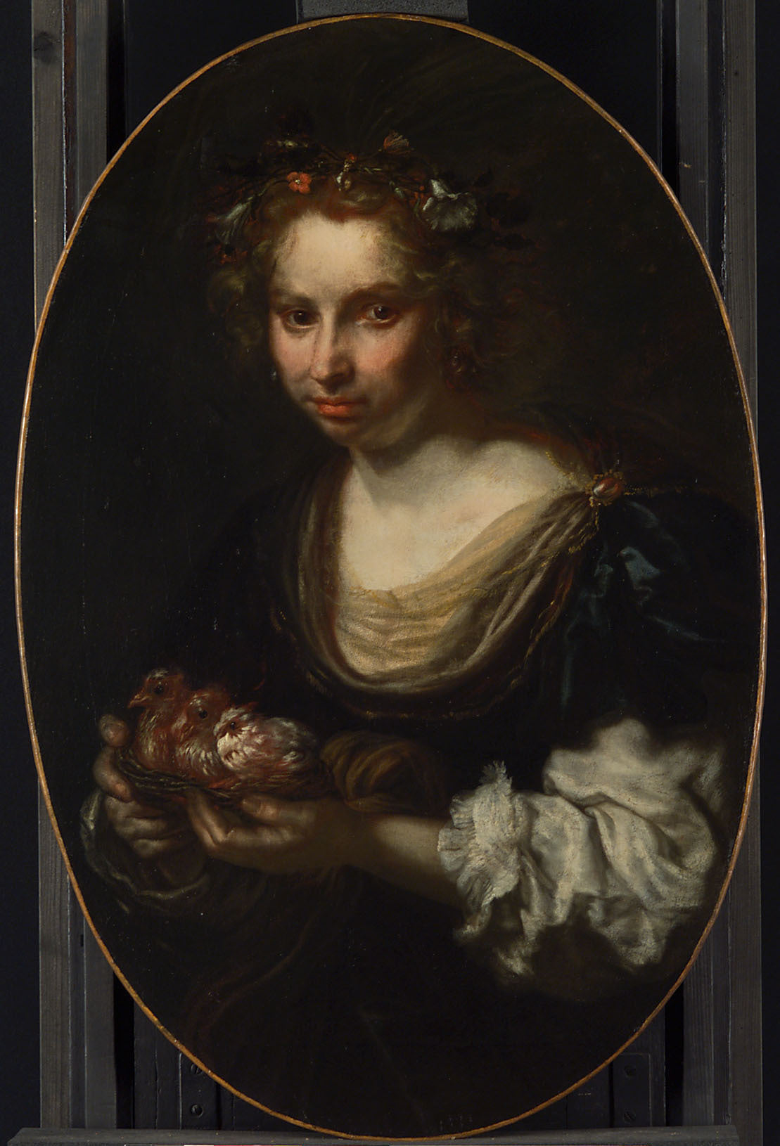 Femme avec un nid de colombes - Joachim von Sandrart image 1 tableau peint à l’huile sur toile