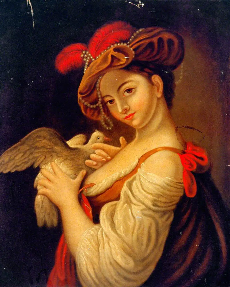 ผู้หญิงกับนกพิราบ - Louis Jean François Lagrenée