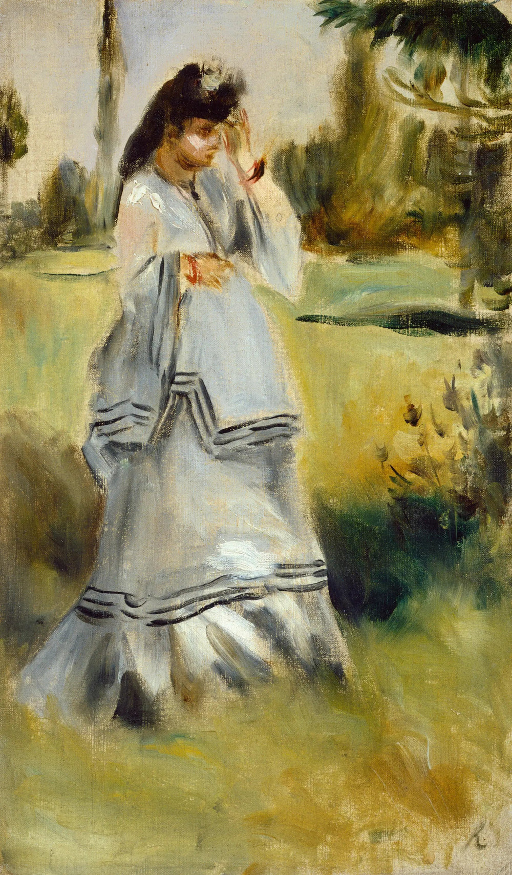 Femme dans un parc - Pierre-Auguste Renoir image 1 copie de tableau peinte à la main