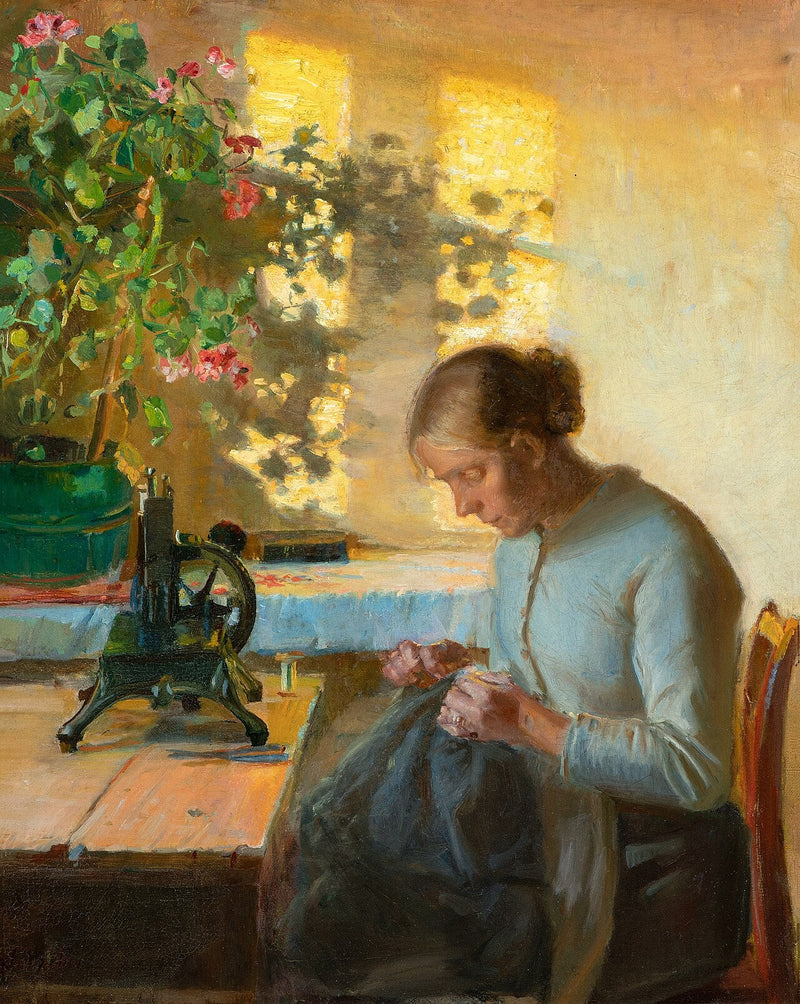 ผู้หญิงชาวประมงนักเย็บผ้า - Anna Ancher