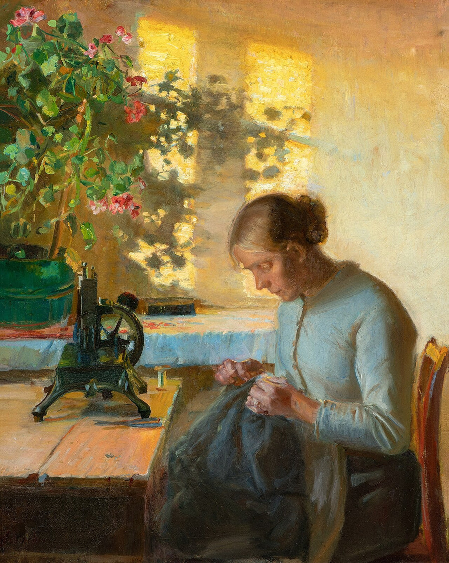 ผู้หญิงชาวประมงนักเย็บผ้า - Anna Ancher