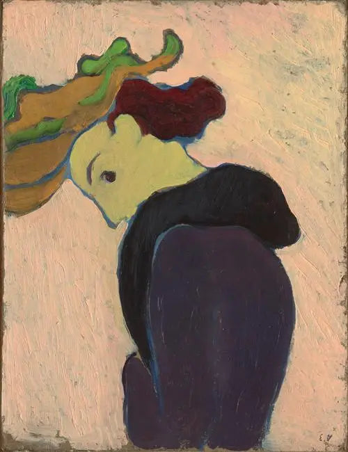 ผู้หญิงด้านข้างสวมหมวกสีเขียว - Édouard Vuillard