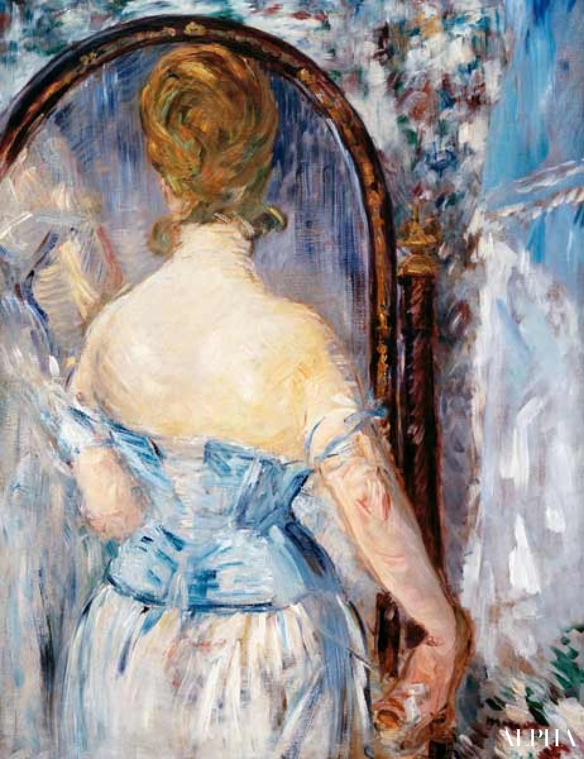 Femme devant le miroir - Edouard Manet - Reproductions de tableaux et peintures haut de gamme