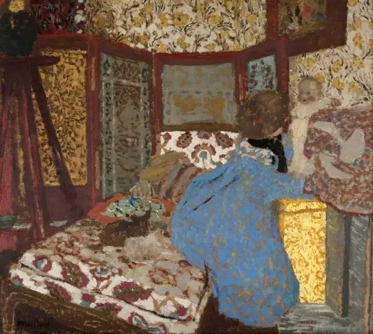 ผู้หญิงในชุดสีน้ำเงินกับเด็ก - Édouard Vuillard
