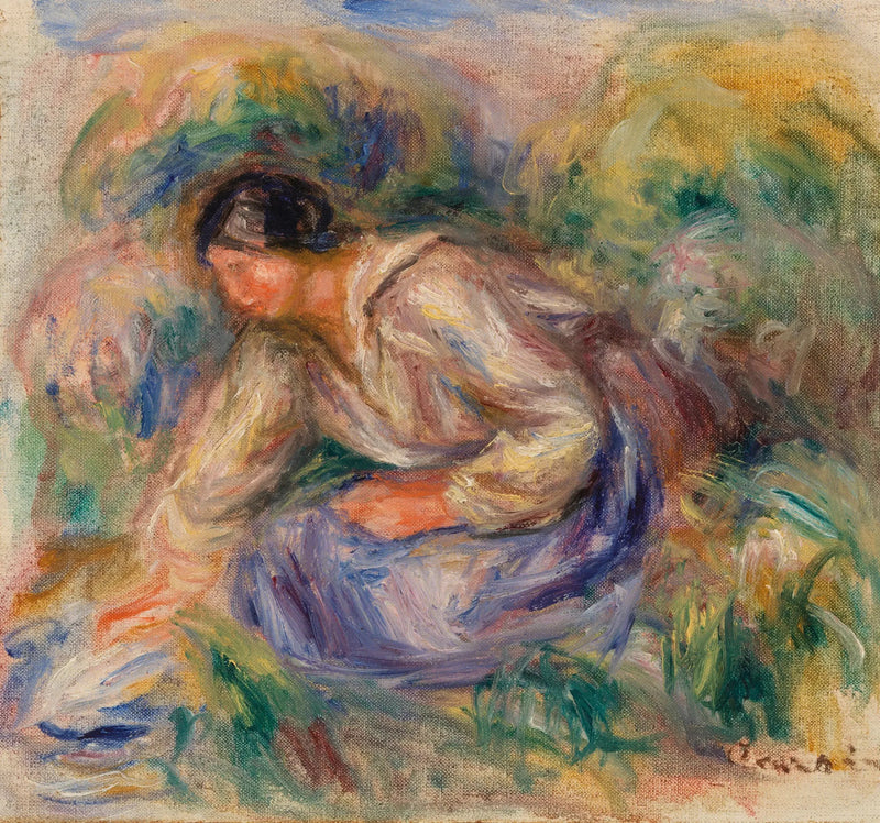 ผู้หญิงในกระโปรงสีน้ำเงิน - ปิแอร์-ออฌ ส Renoir