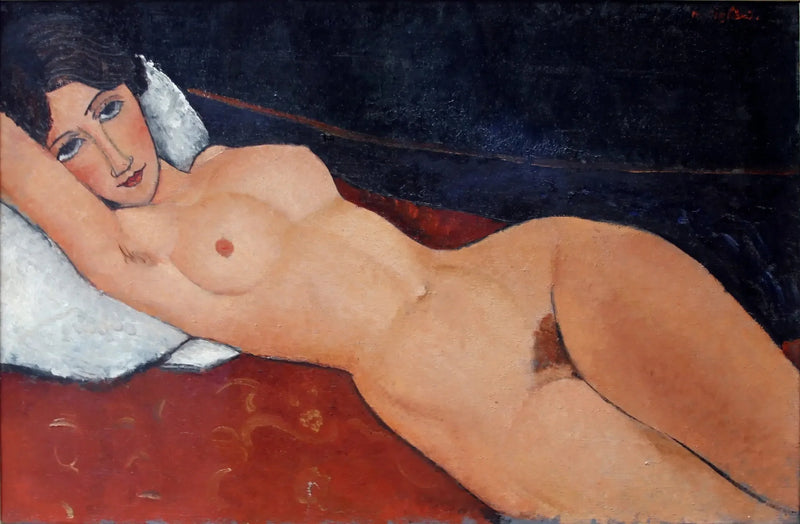 ผู้หญิงเปลือยกายอยู่บนหมอน - Amedeo Modigliani
