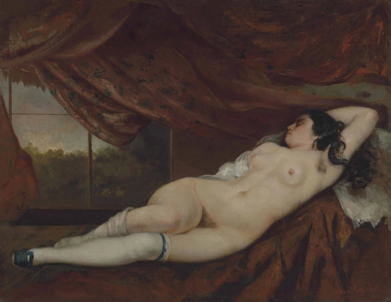 ผู้หญิงเปลือยนอนอยู่ - Gustave Courbet