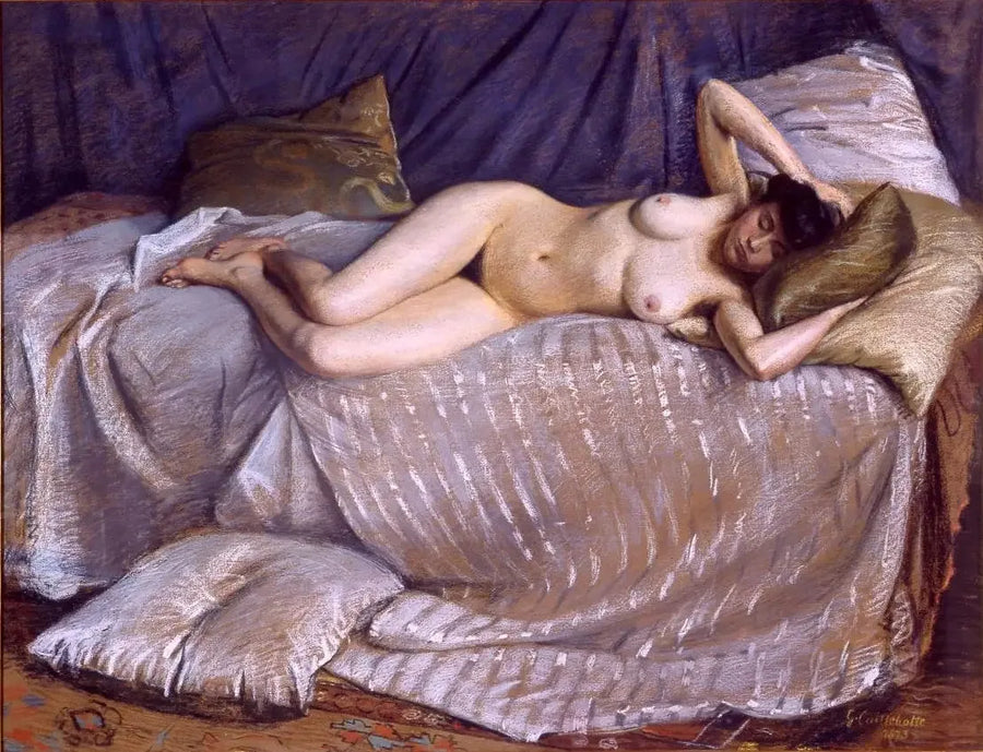 ผู้หญิงเปลือยกายอยู่บนโซฟา - Gustave Caillebotte