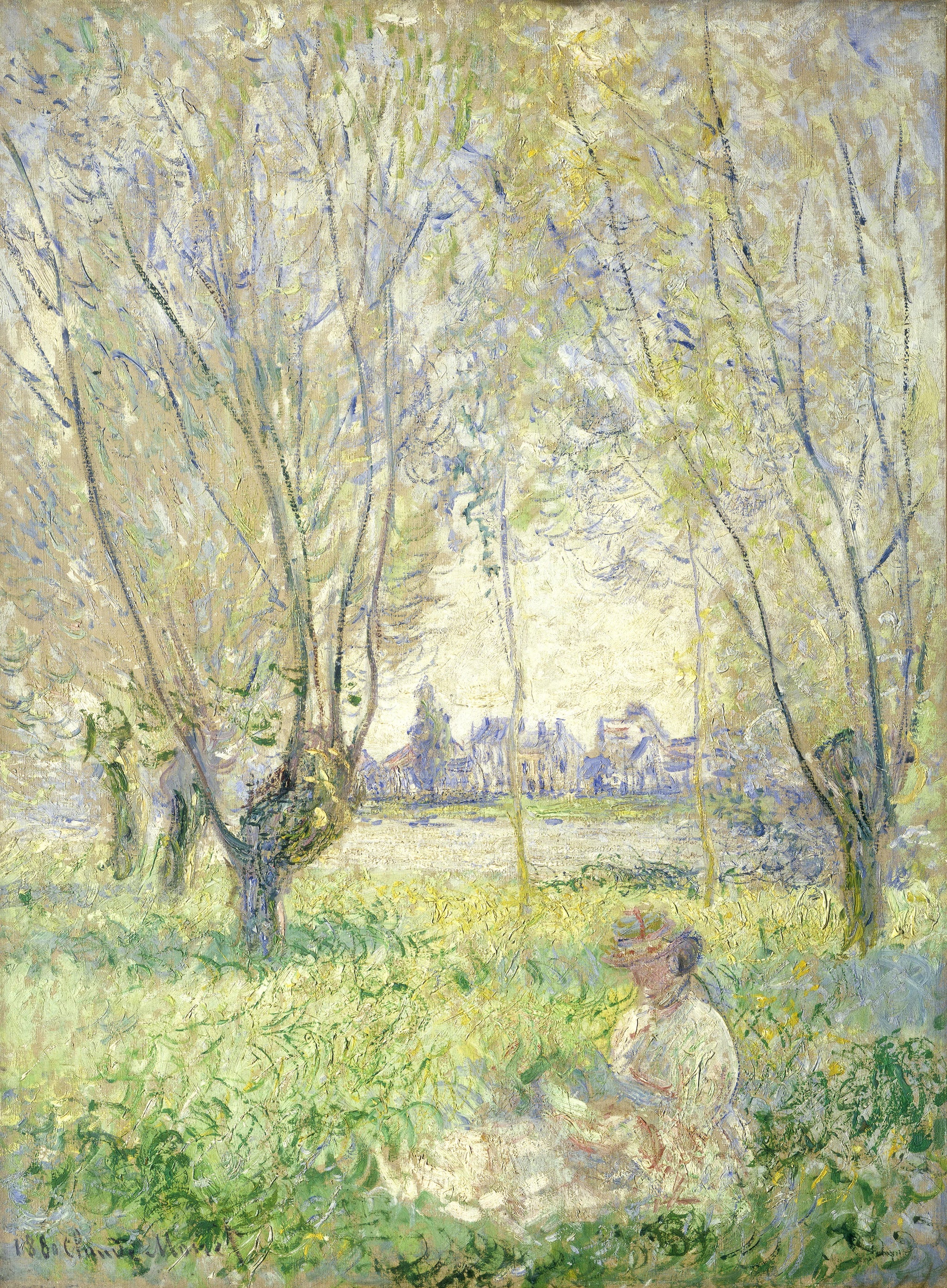 Femme assise sous les saules W613 par Claude Monet, National Gallery of Art