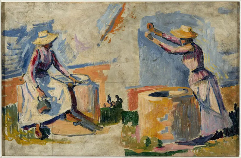 ผู้หญิงที่บ่อน้ำ. ร่าง II - Paul Signac