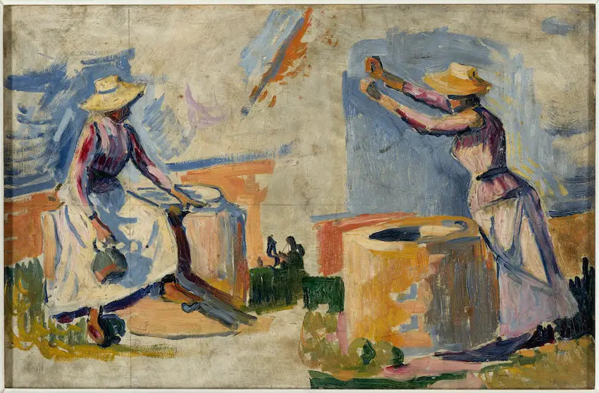 ผู้หญิงที่บ่อน้ำ. ร่าง II - Paul Signac