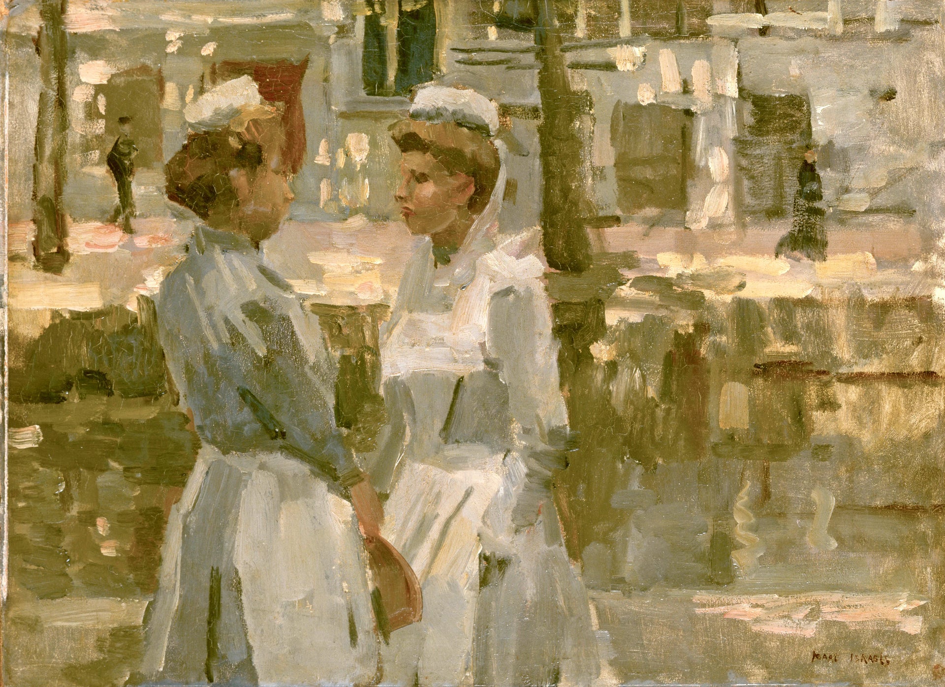 Femmes de ménage sur le Leidsegracht - Isaac Israëls